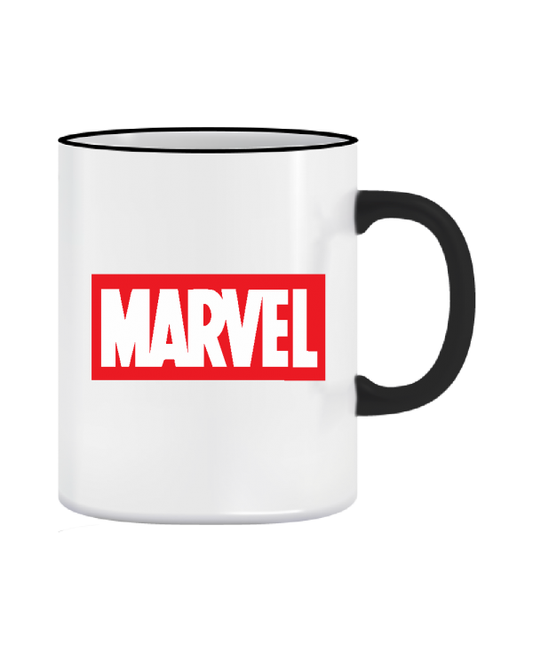 Puodelis Marvel logo Puodelis Marvel logo